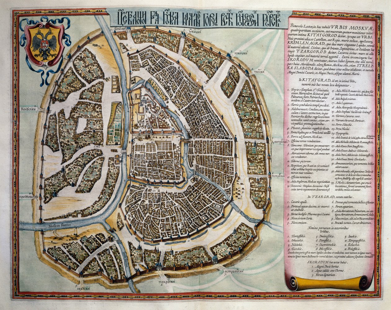 Moskva, bind II, Atlas Maior, av Joan Blaeu (1596-1673), kobberstikk, Amsterdam av Joan Blaeu