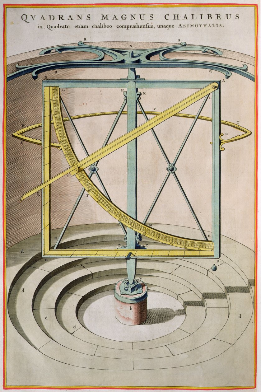 Quadrans Magnus Chalibeus-side fra Atlas Major, 1662 av Joan Blaeu