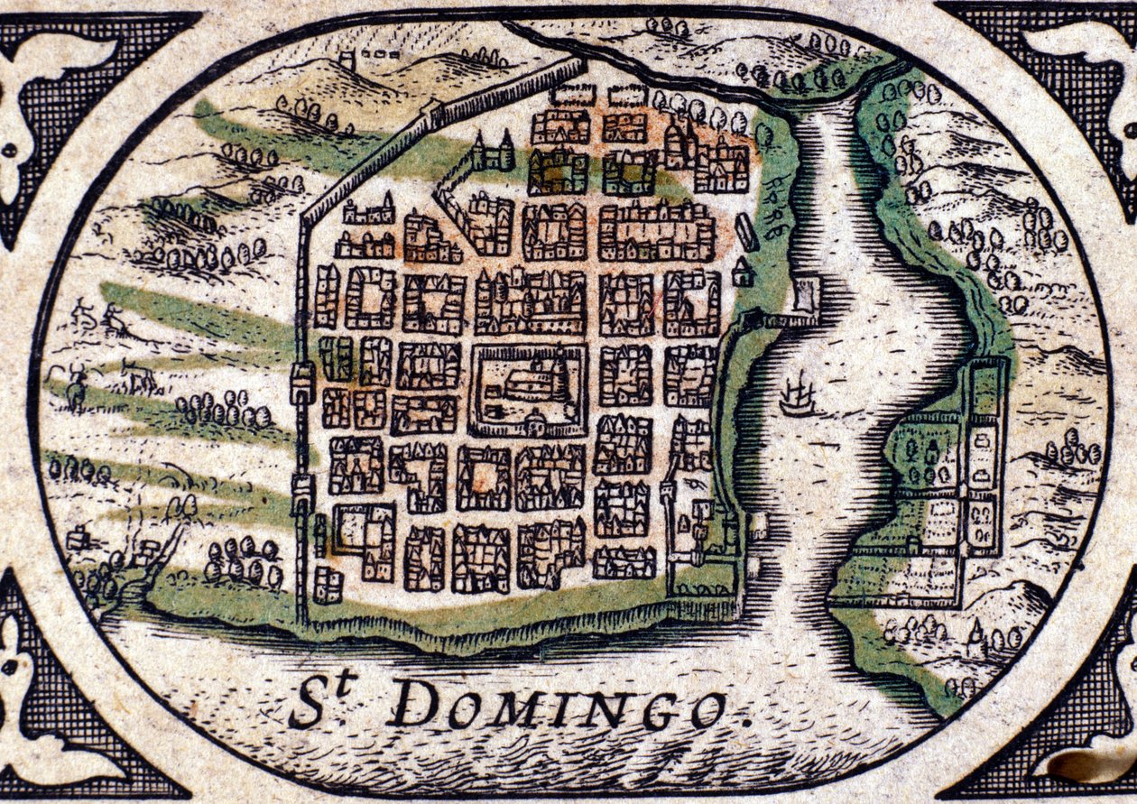 Santo Domingo - i Atlas av W. J. Blaeu av Joan Blaeu