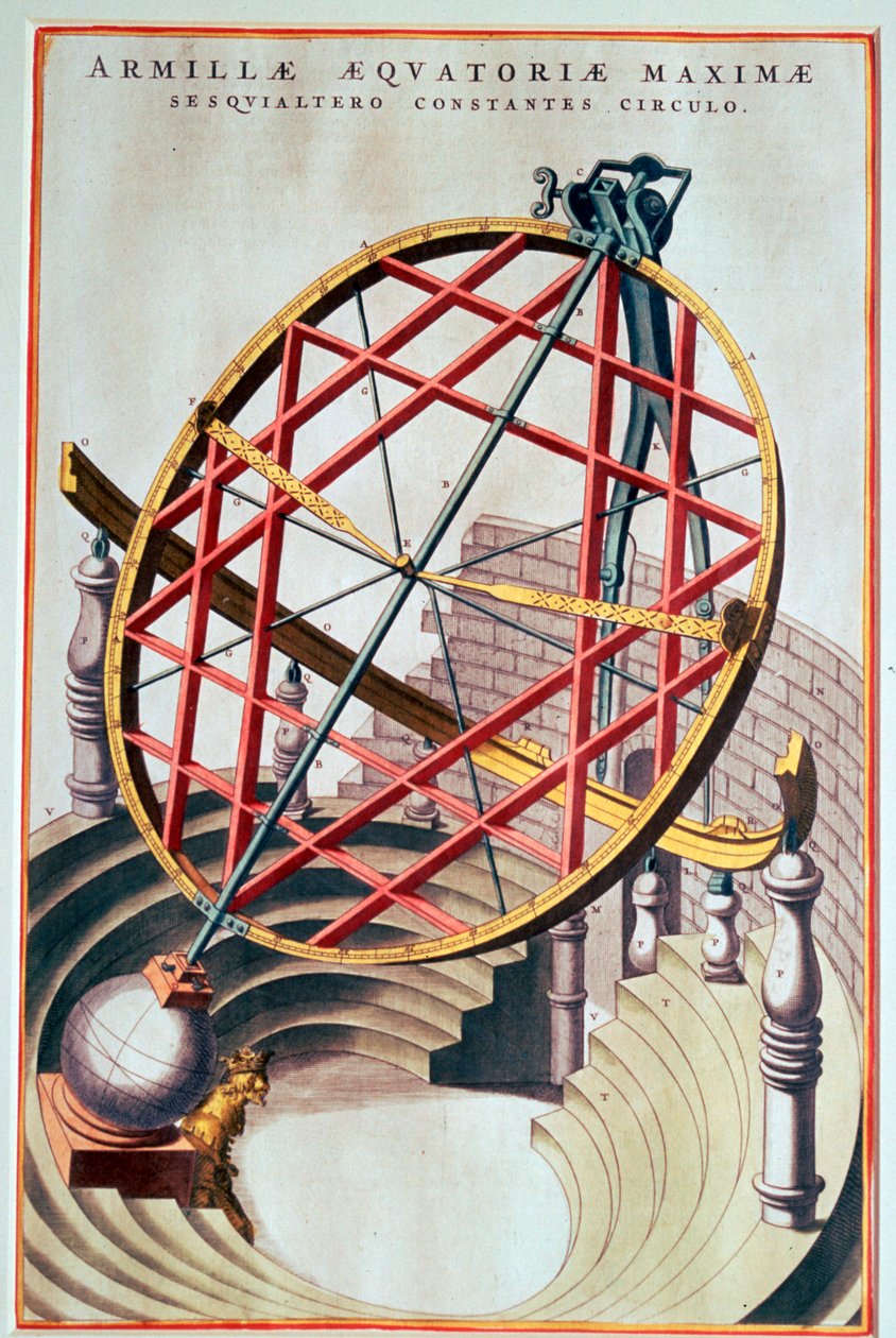 Den ekvatoriale armillaren til Tycho Brahe, 1500-tallet av Joan Blaeu
