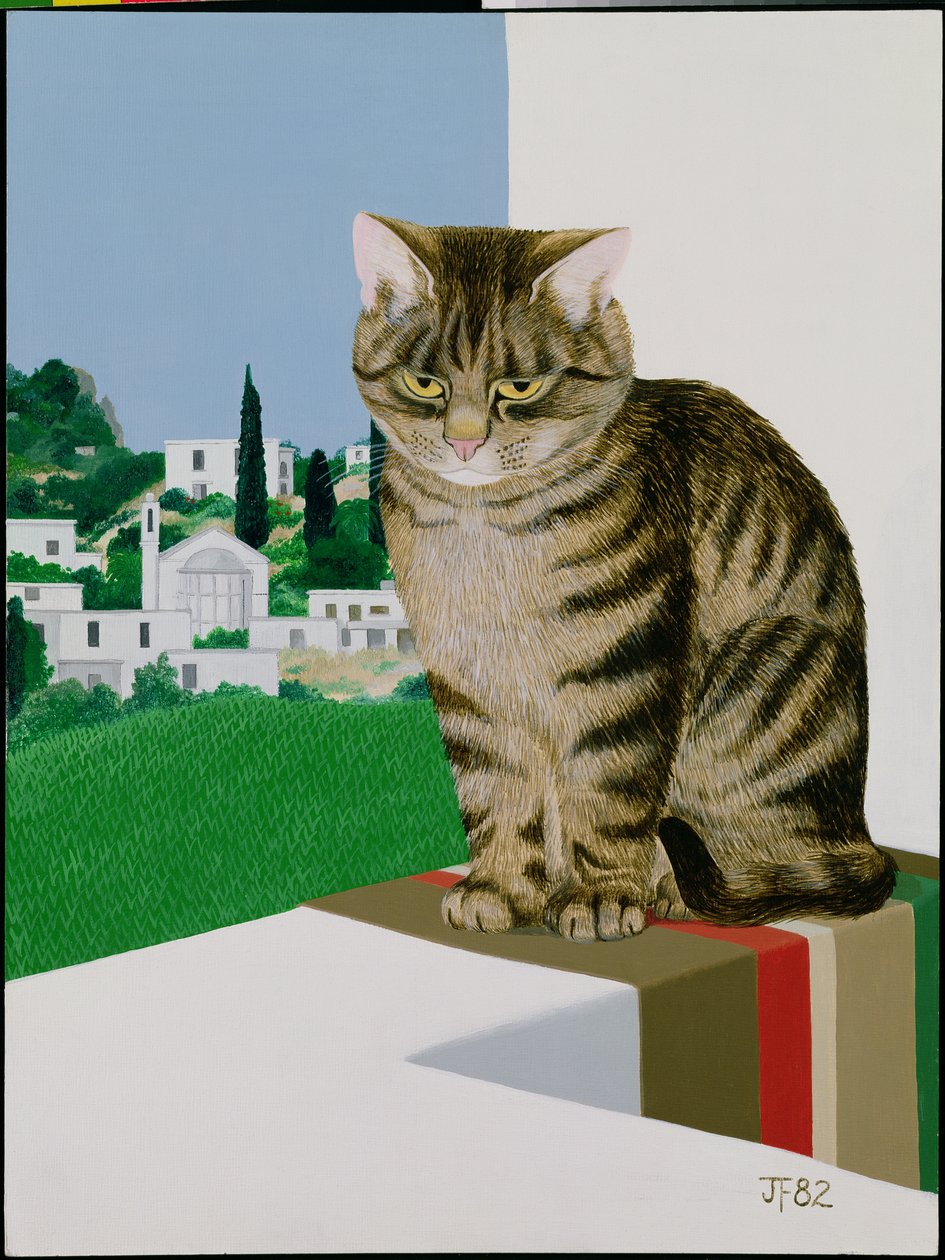 Tabby katt i vinduet av Joan Freestone