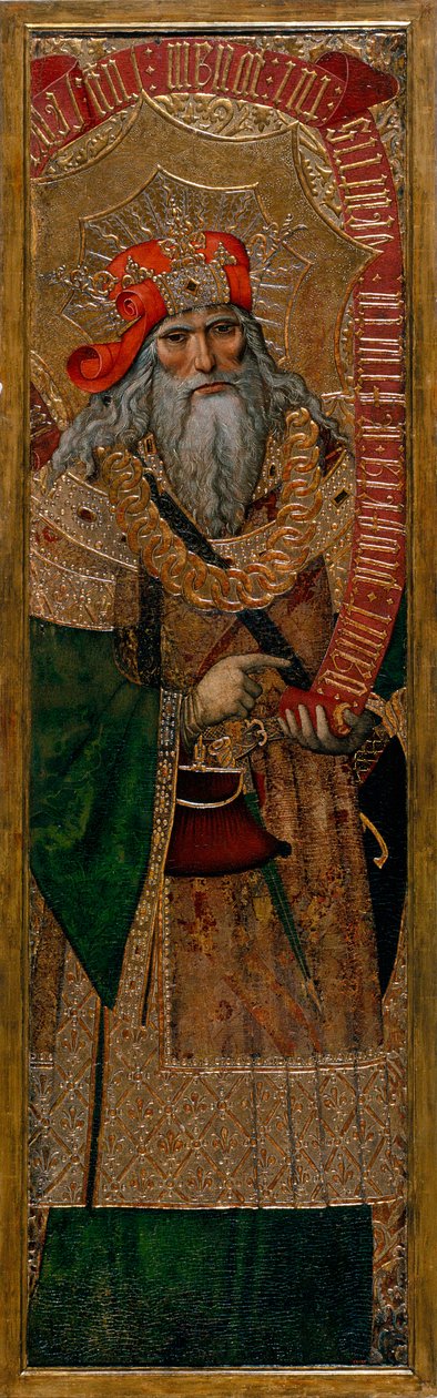 David - Maleri av Joan Gasco (aktiv 1500-1529) - ca. 1500 – Tempera på panel – 210,8x60 – Catalonias nasjonale kunstmuseum, Barcelona av Joan Gascó