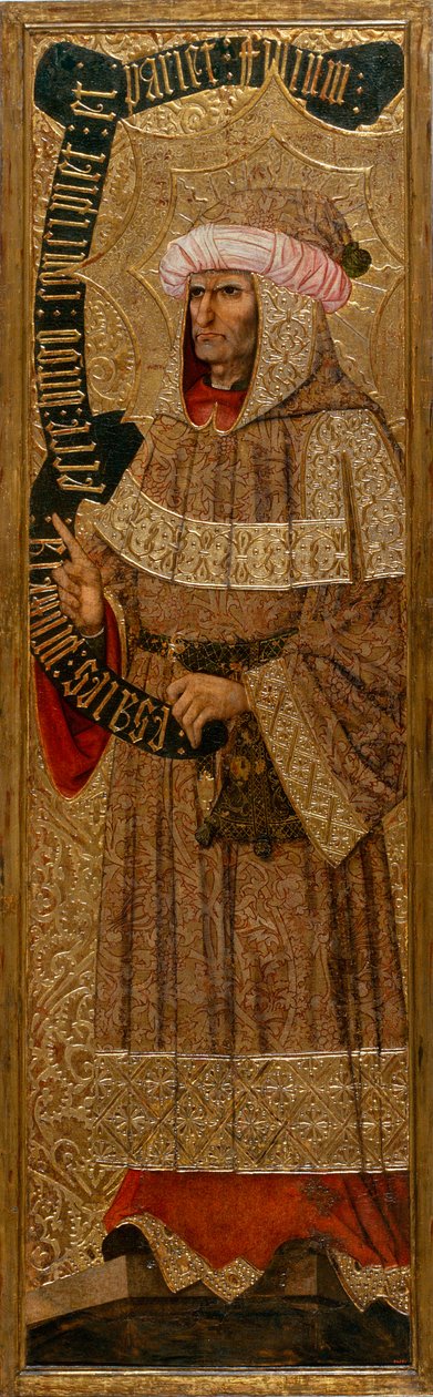 Isaie - Jesaja - Maleri av Joan Gasco (aktiv 1500-1529) - ca. 1500 - Tempera på panel - 226,9x64,7 - Museu Nacional d'Art de Catalunya, Barcelona av Joan Gascó