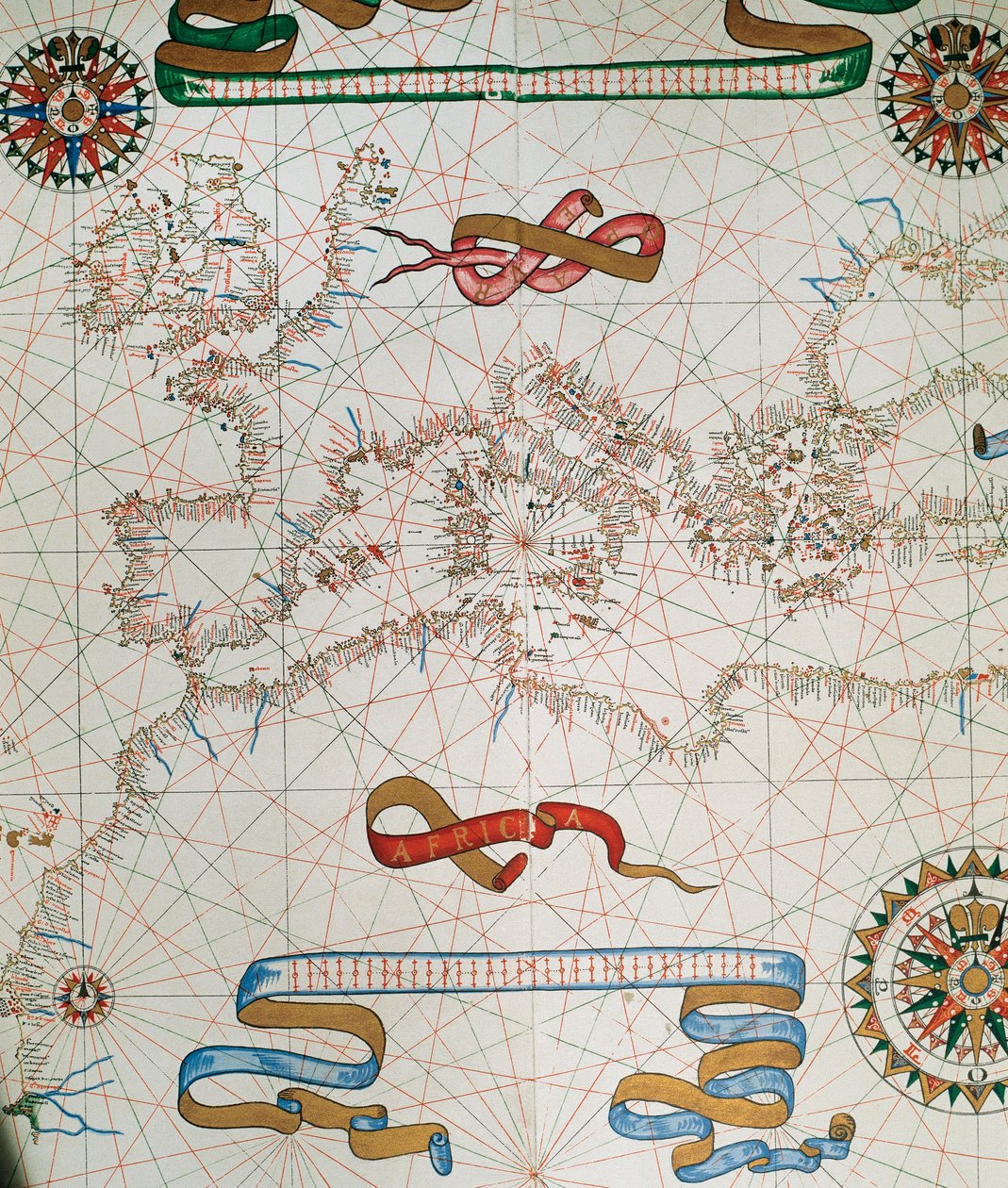 Kart over Europa og kysten av Nord-Afrika, 1587 av Joan Martines
