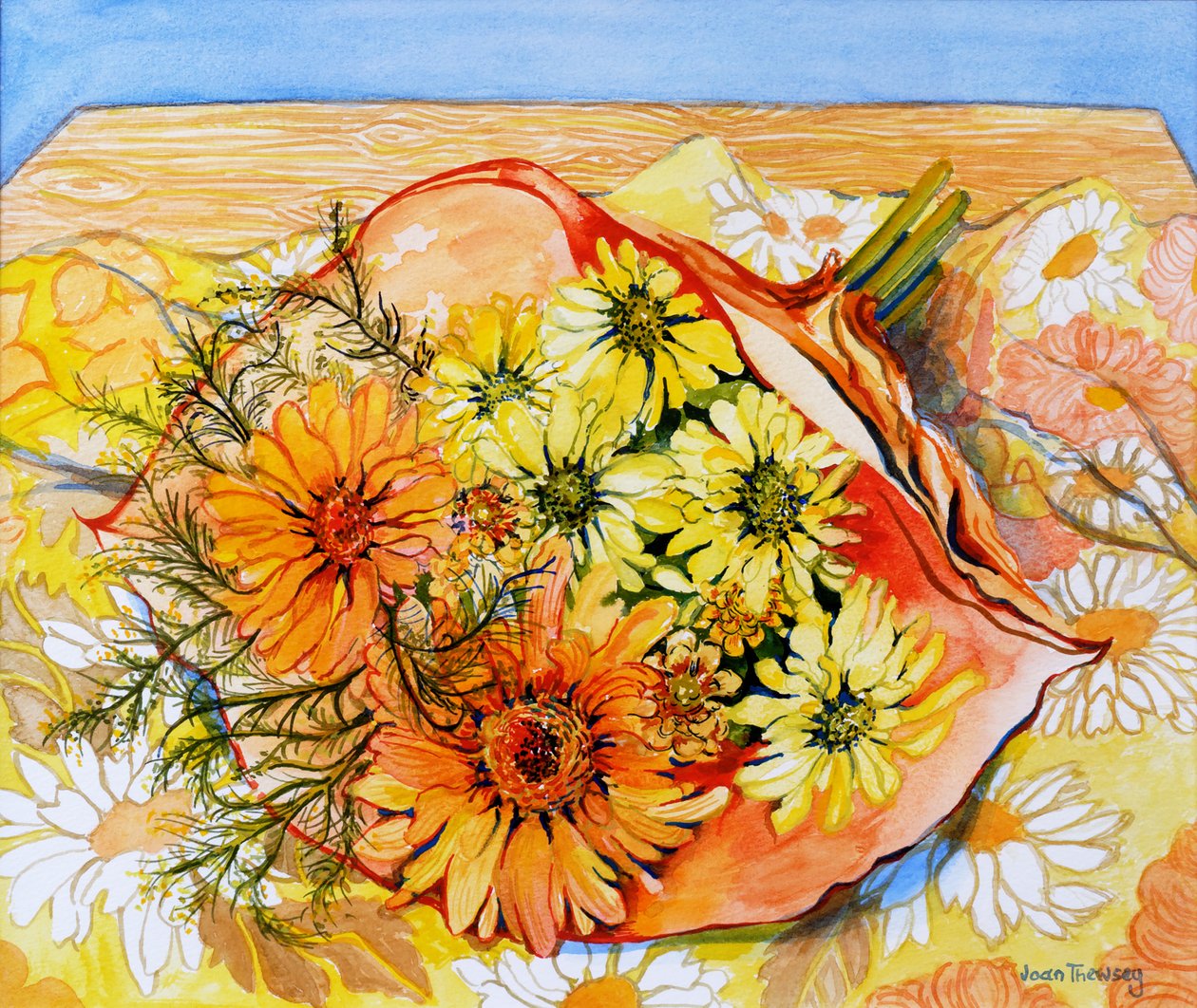 Venter på arrangement, 2010, akvarell av Joan Thewsey