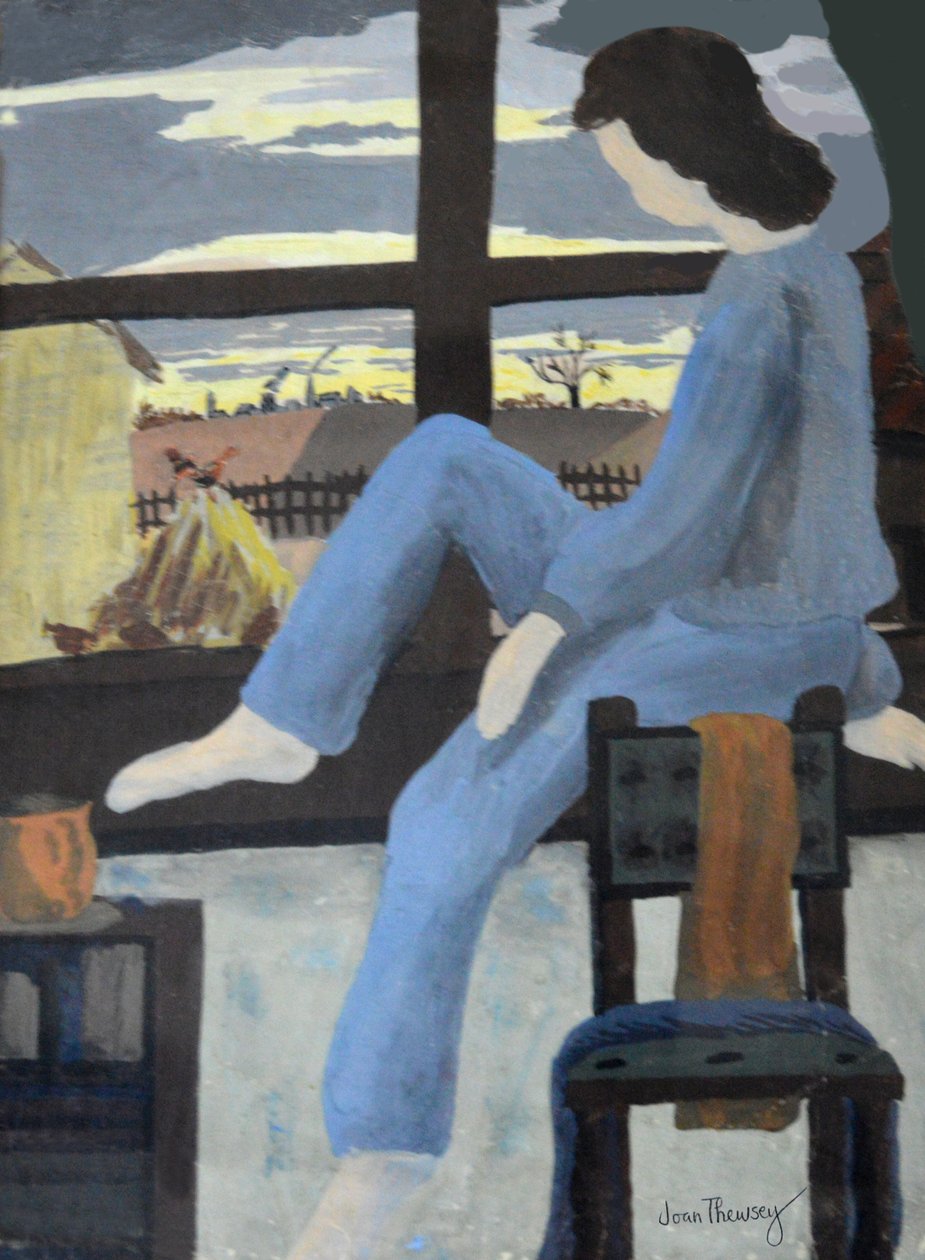 Girl Watching the Dawn, 1950, (gouache) av Joan Thewsey
