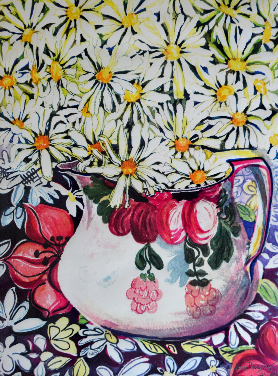 Marguerites in a 30s Jug, 2001, av Joan Thewsey