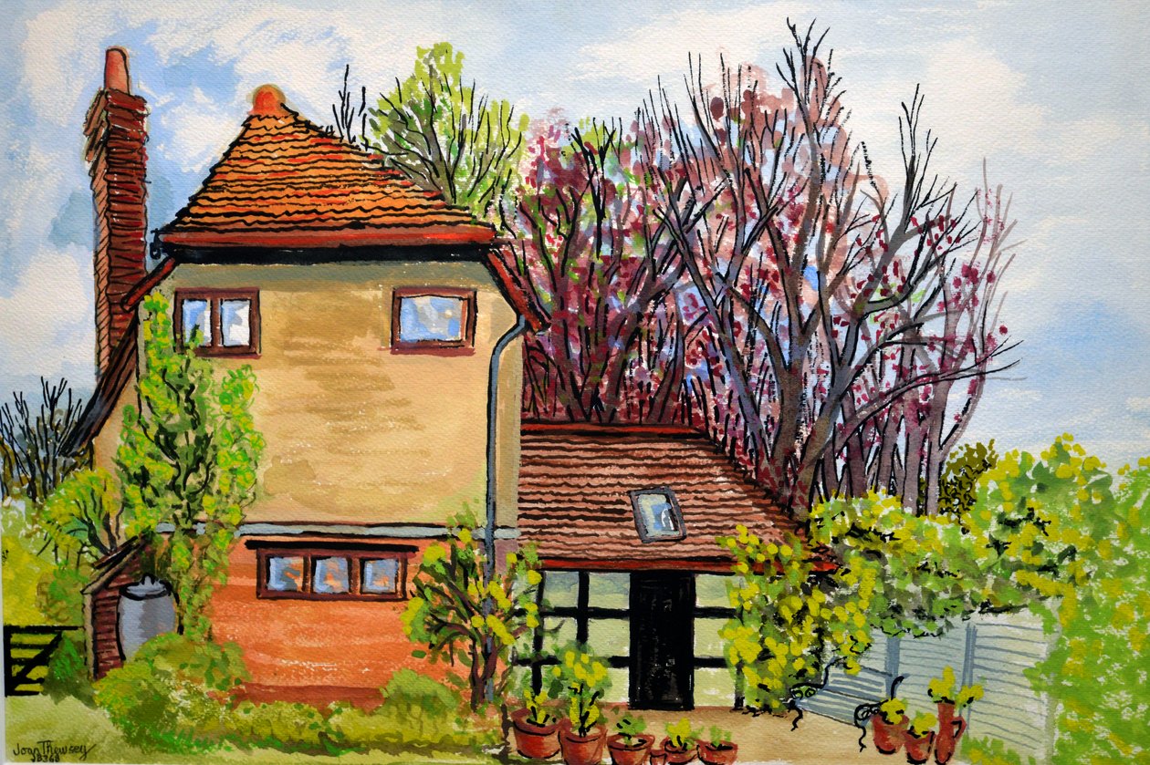 Rose Cottage, Cookham, Lord Astors Farm Cliveden, 2009 av Joan Thewsey