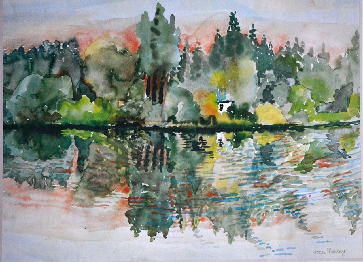 The Lake at Sunset, Bremes les Ardres, 2000, av Joan Thewsey