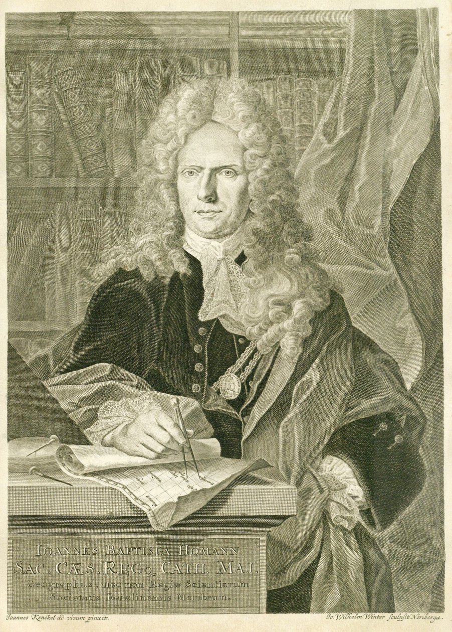 Joannes Baptista Homann, 1740 av Joannes Krenckel
