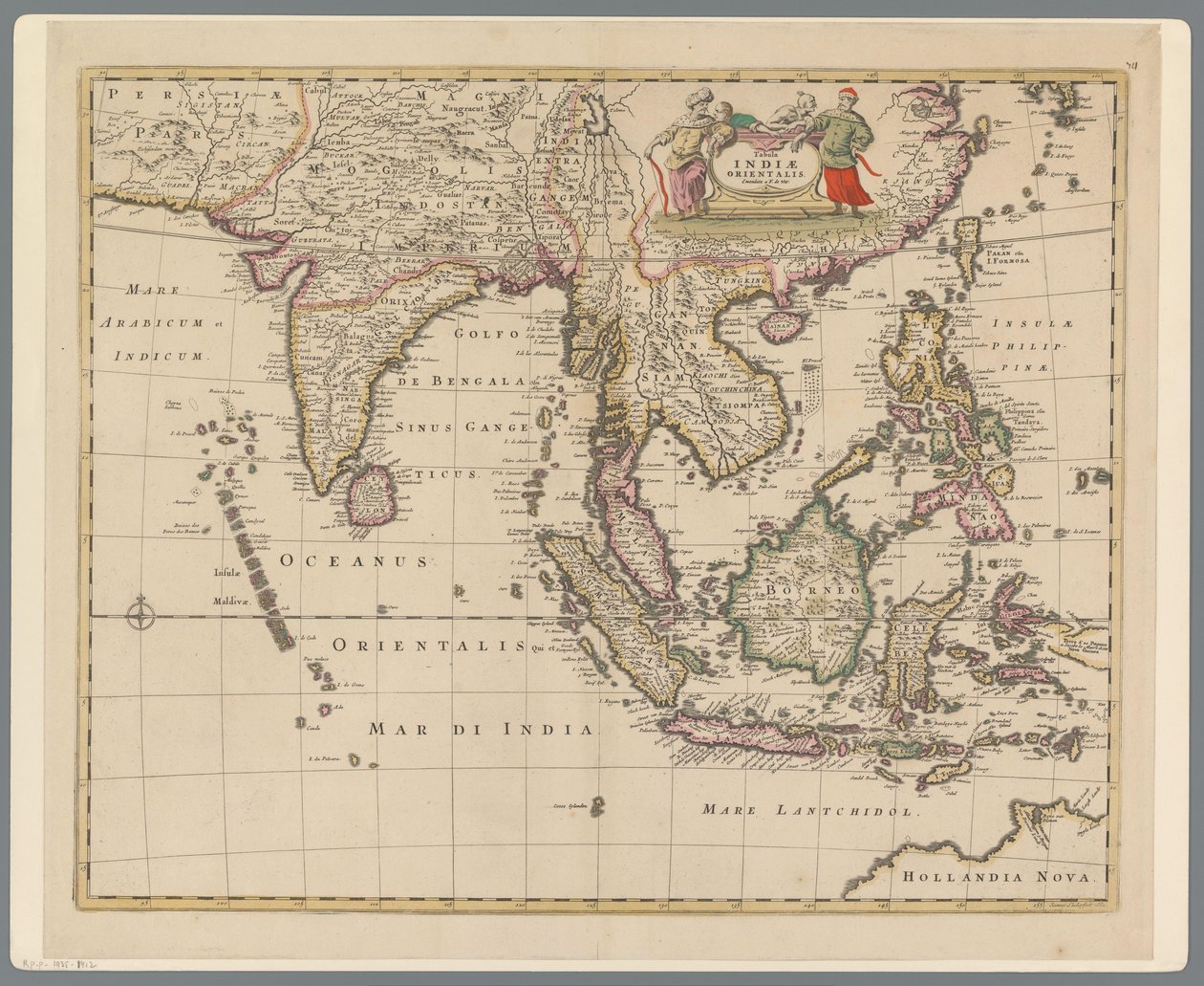 Kart fra Indonesia Kart over Øst-India (tittel på objekt) av Joannes L