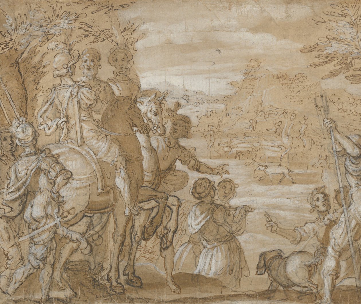 Et jaktparti, ca. 1555-65. av Joannes Stradanus