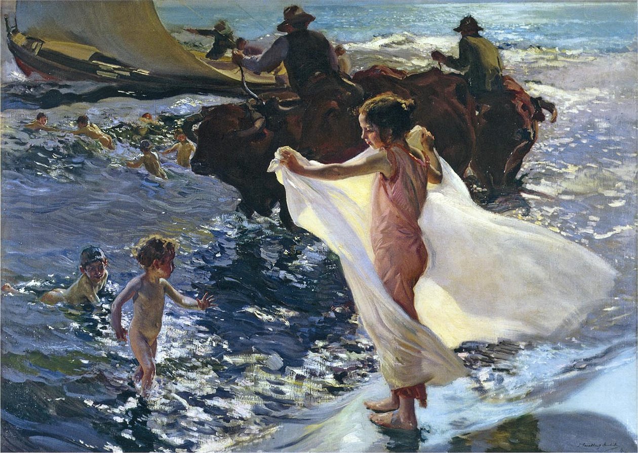 Badetiden av Joaquín Sorolla