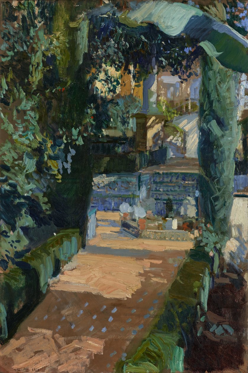 Court of the Dances, Alcázar, Sevilla, 1910 av Joaquín Sorolla