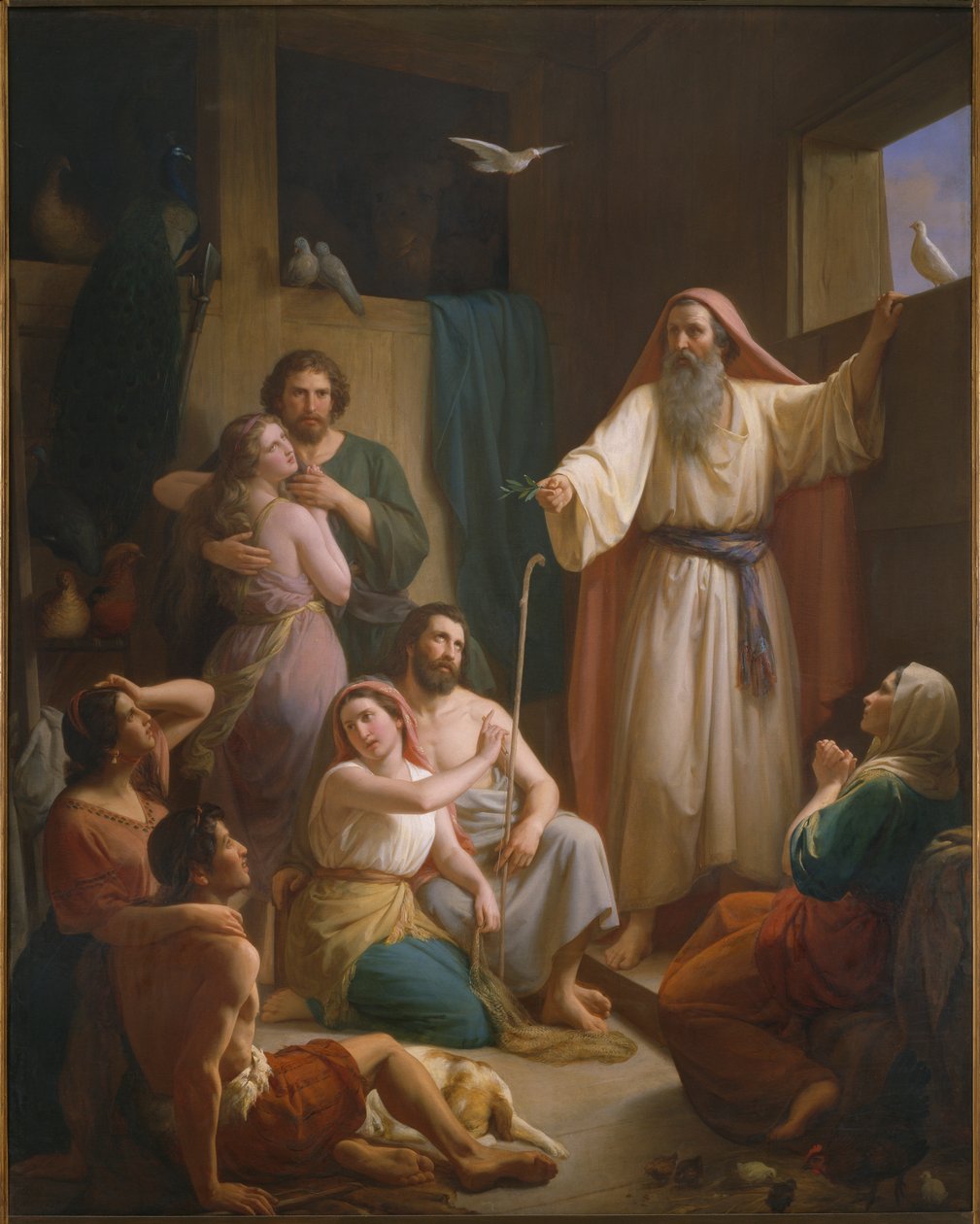 Interiør av Noahs Ark, 1857 av Joaquin oe Joaquim Ramirez