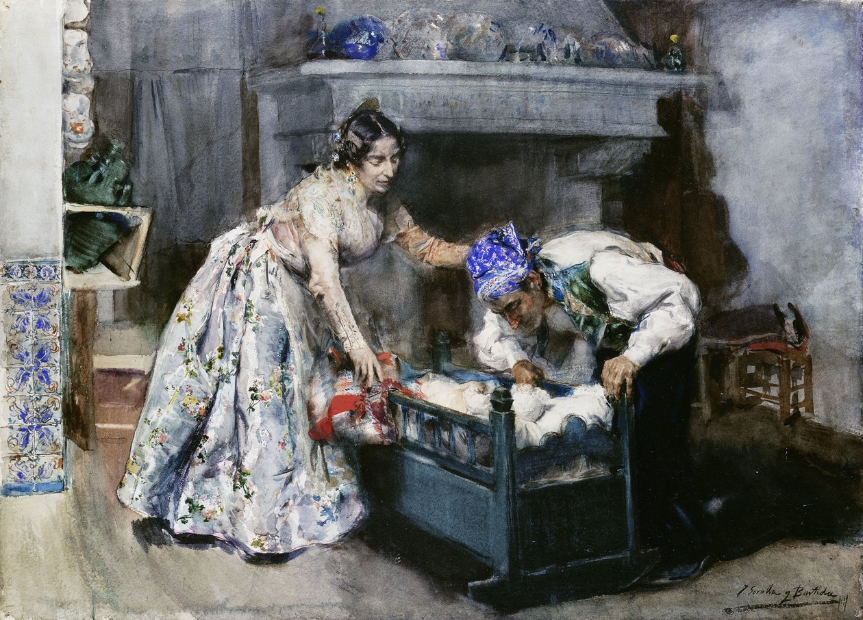 Vær forsiktig så du ikke vekker ham; Vær forsiktig, ikke vekk ham. av Joaquín Sorolla