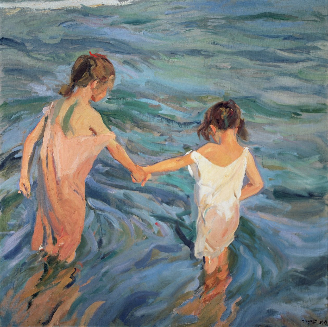 Barn i havet av Joaquin Sorolla y Bastida