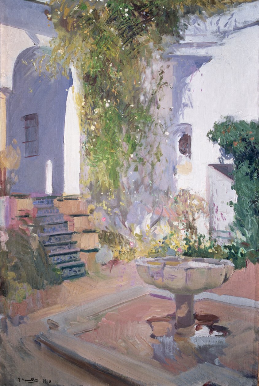 Hagegrotten, Alcazar de Sevilla av Joaquin Sorolla y Bastida