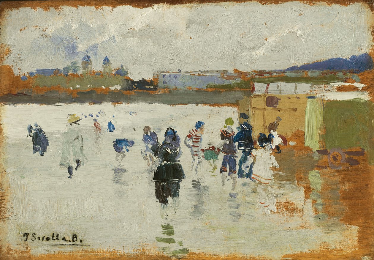 La Concha-stranden, San Sebastian, 1906 av Joaquín Sorolla