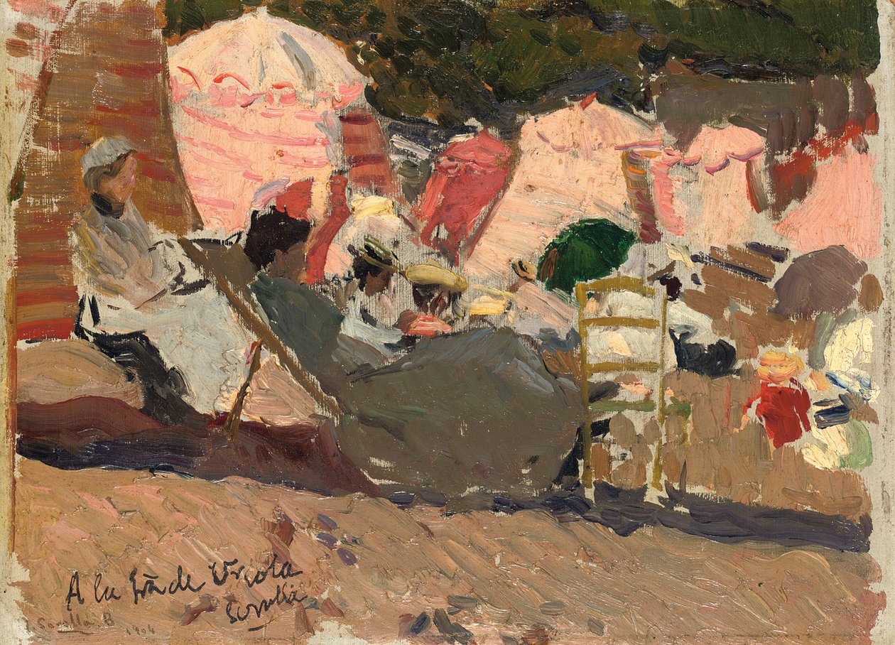 Stranden, Biarritz, 1906 av Joaquín Sorolla