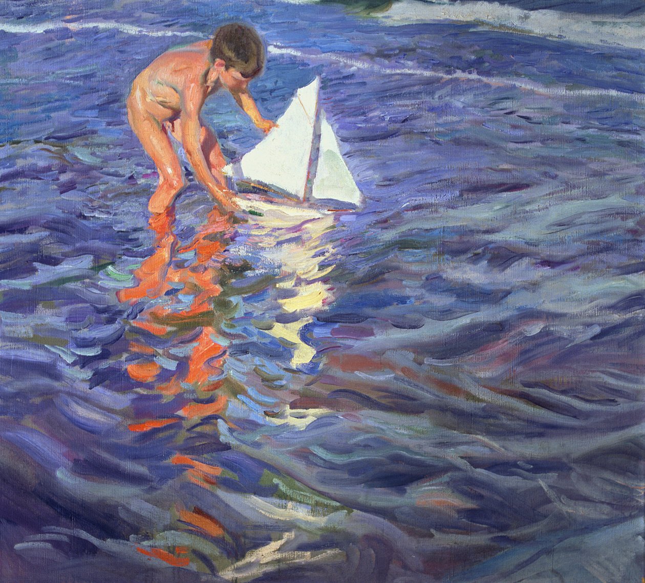 Den unge yachtsmannen av Joaquin Sorolla y Bastida