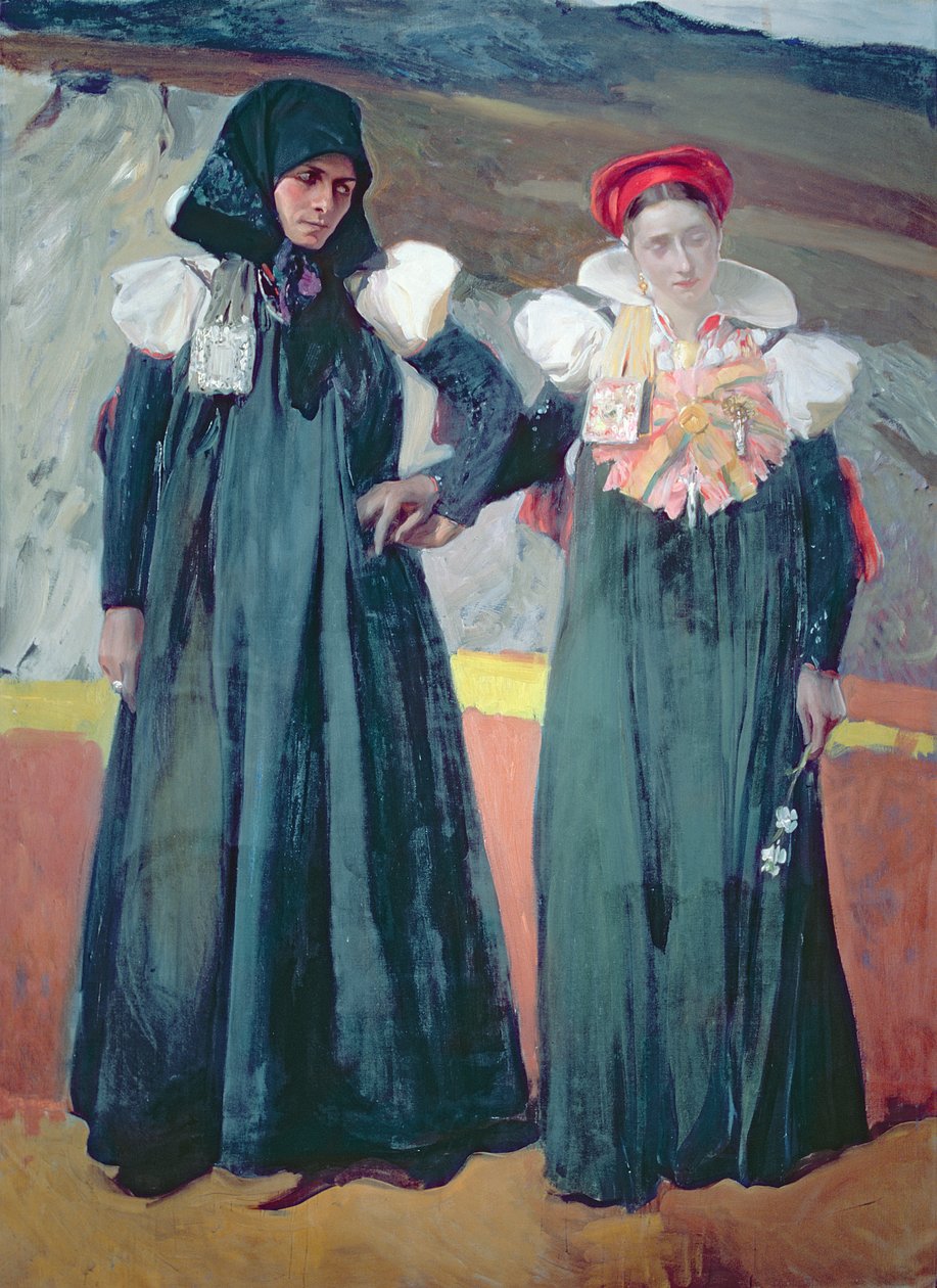 Tradisjonell kjole fra Anso-dalen av Joaquin Sorolla y Bastida