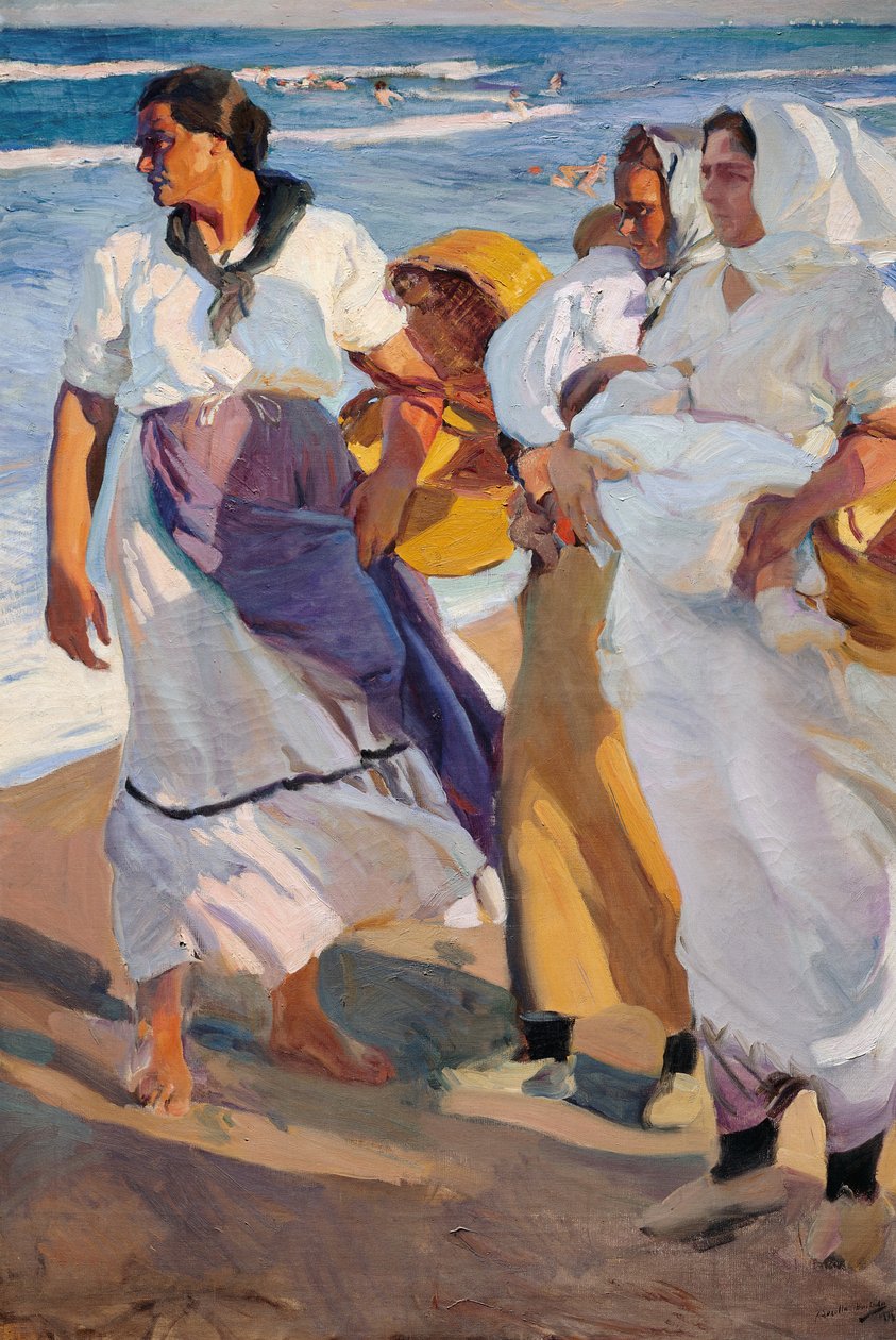 Valencianske fiskekvinner av Joaquín Sorolla
