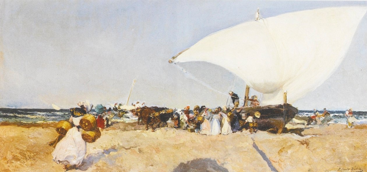 Ankomsten av fiske av Joaquín Sorolla
