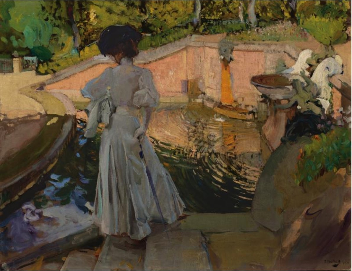 Maria ser på fisken. Farm av Joaquín Sorolla