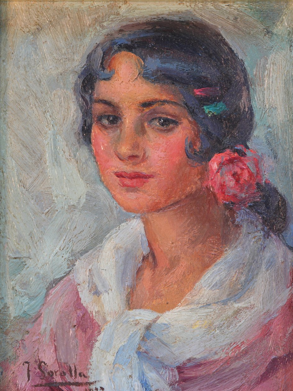Portrett av en kvinne av Joaquín Sorolla