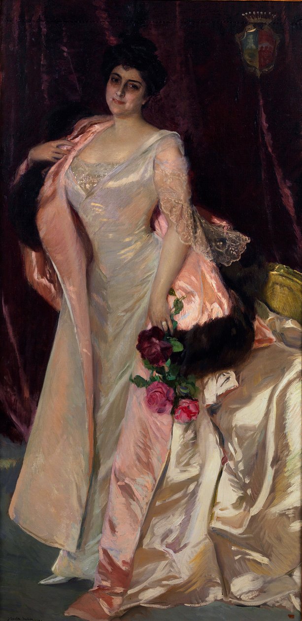 Portrett av Mercedes Mendeville, grevinne av Saint Felix av Joaquín Sorolla