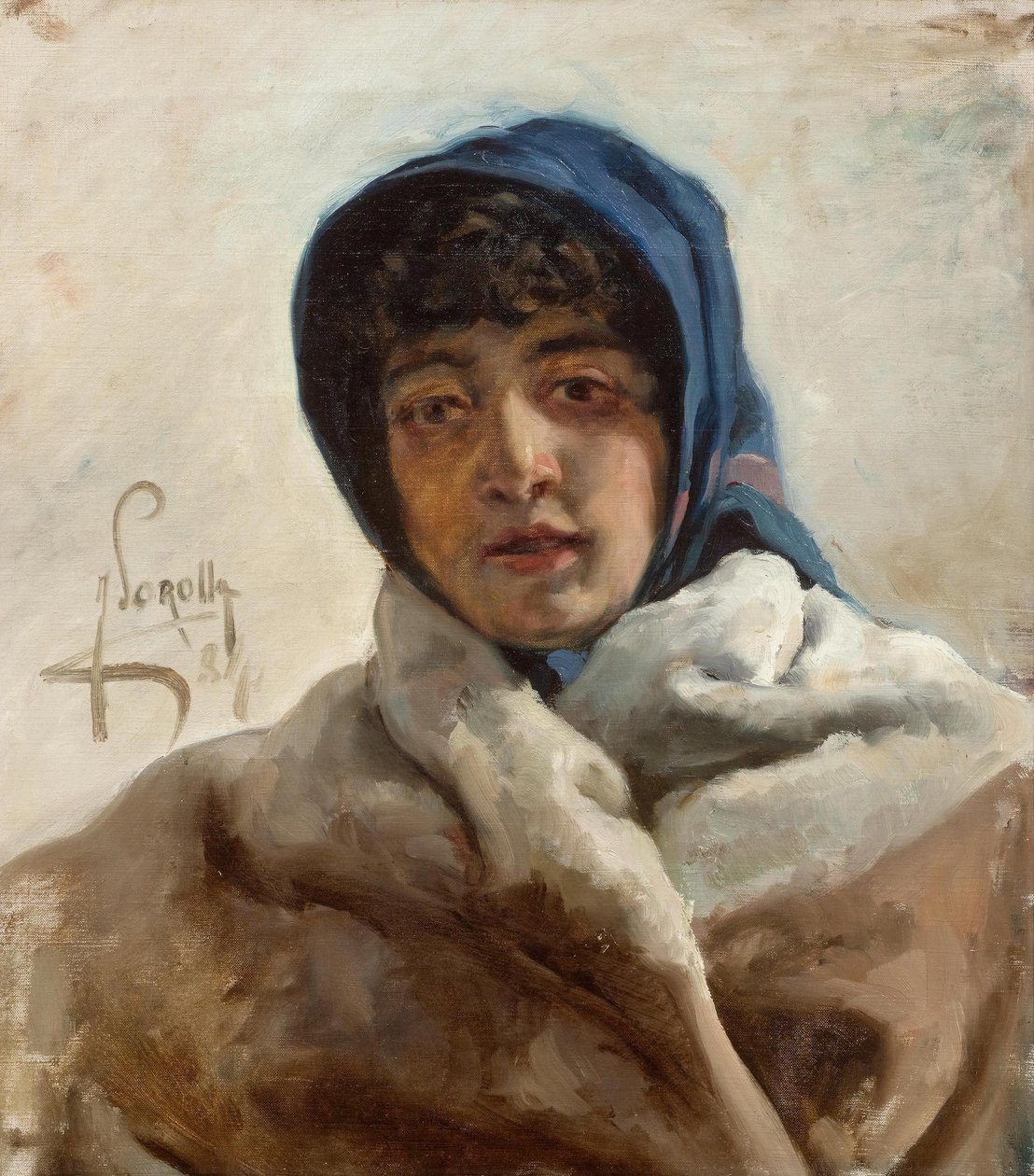 Portrett av en kvinne av Joaquín Sorolla