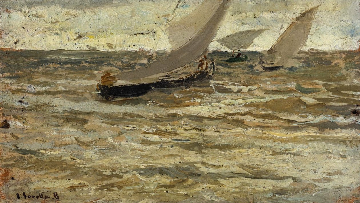 Avreise fra båtene, Asturias av Joaquín Sorolla