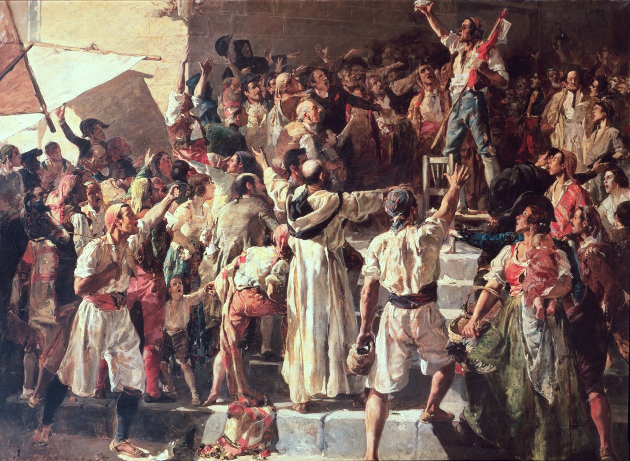 The Cry of the Palleter som erklærte krig mot Napoleon, 1884 av Joaquín Sorolla
