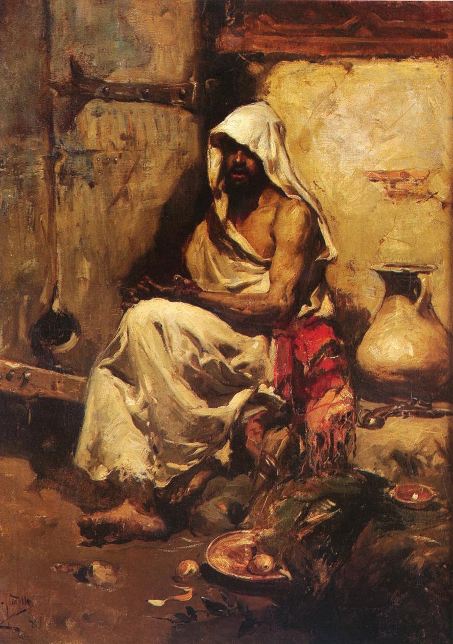 En arabisk undersøker en pistol av Joaquín Sorolla