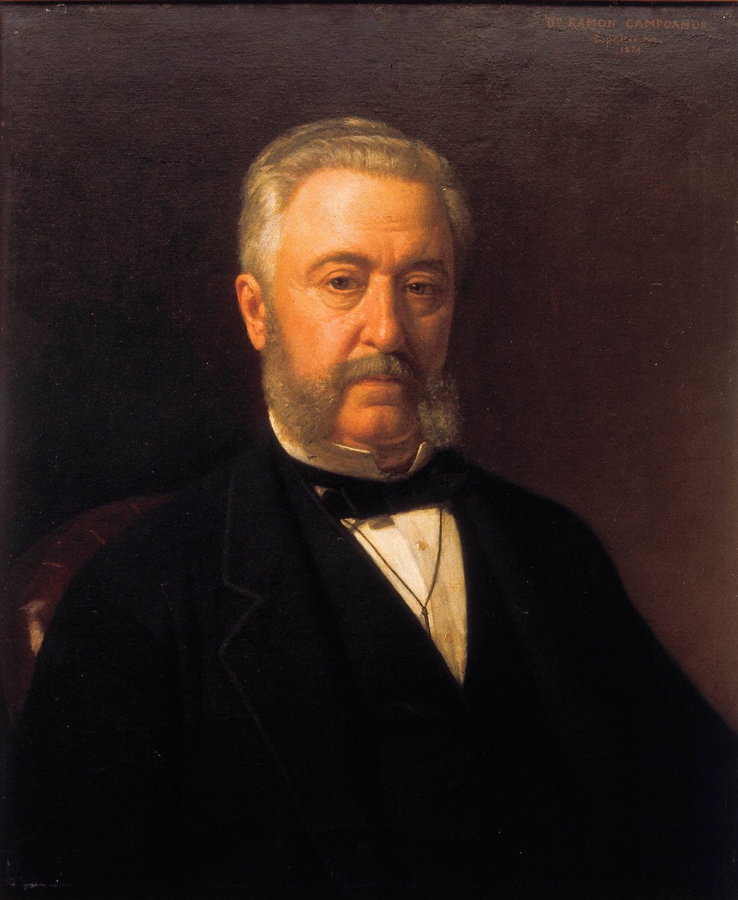 Portrett av Ramon Campoamor (1817-1901), romantisk poet. Maleri av Joaquin Espalter y Rull (1809-1880). Annees 1870. Madrid Atheneum. av Joaquín Espalter y Rull