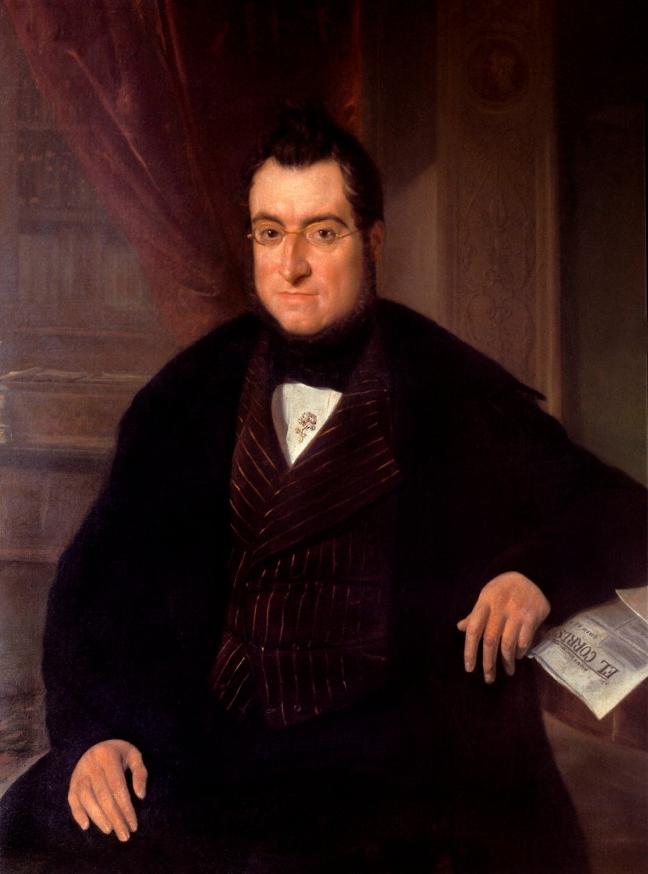 Portrett av forfatter og økonom Bonaventura Carles Aribau (1798-1862) av Joaquín Espalter y Rull