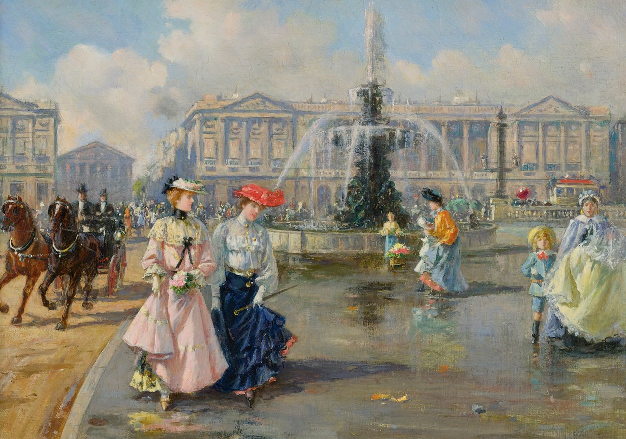 Place de la Concorde, ca. 1872 (olje på lerret) av Joaquín Pallarés Allustante