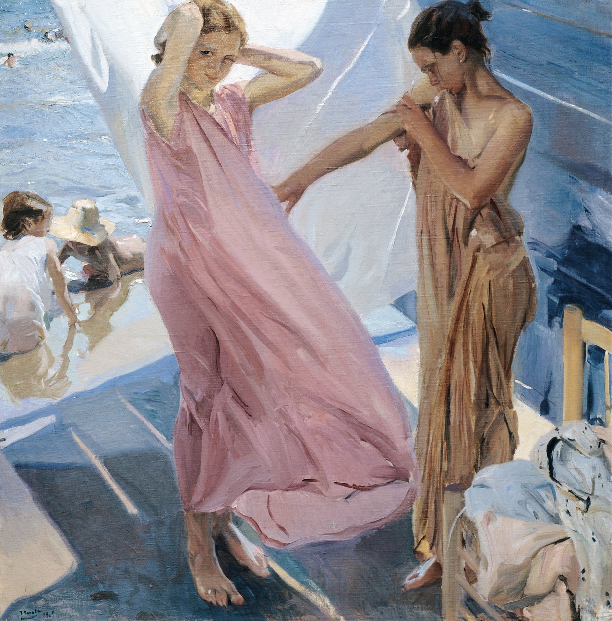 Etter bading, Valencia av Joaquín Sorolla