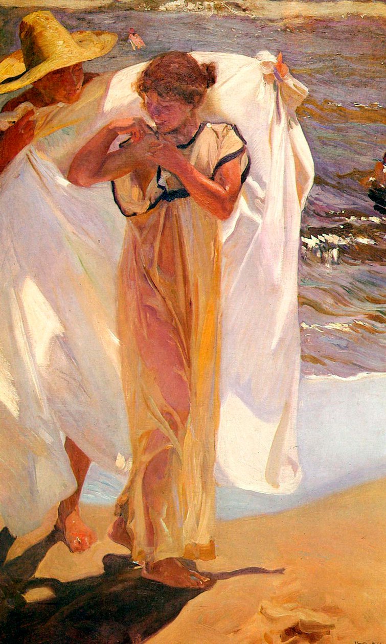 Etter badet, 1908. av Joaquín Sorolla