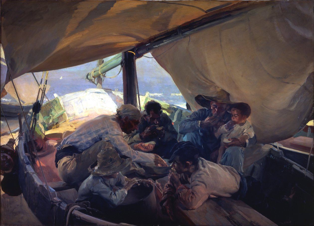 Lunsj på båten av Joaquín Sorolla