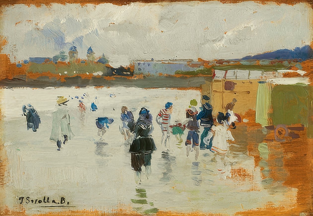 Der Strand von La Concha, San Sebastián. 1906 av Joaquín Sorolla