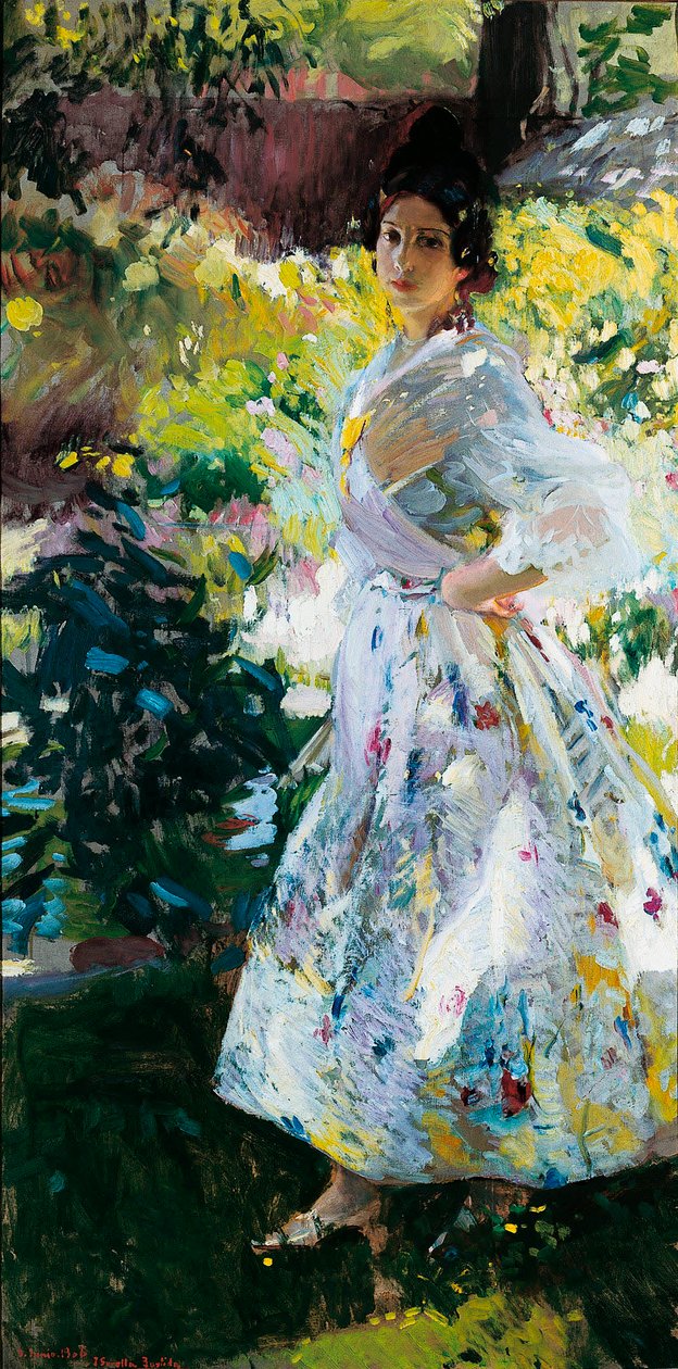 Maria i valenciansk bondedrakt (Maria kledd som en valenciansk bonde) av Joaquín Sorolla