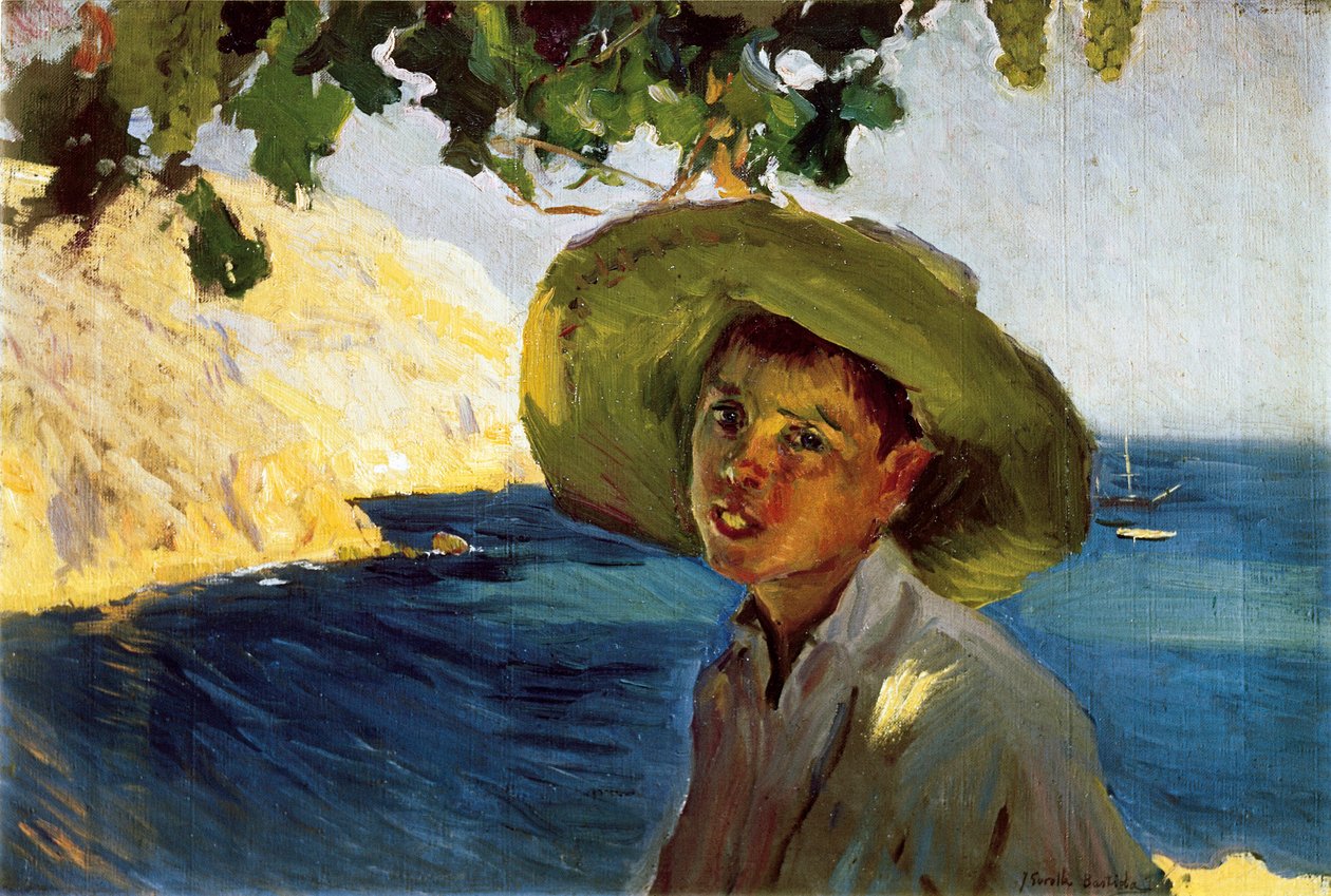 Gutten med sombreroen, slutten av 1800- og begynnelsen av 1900-tallet (olje på lerret) av Joaquín Sorolla