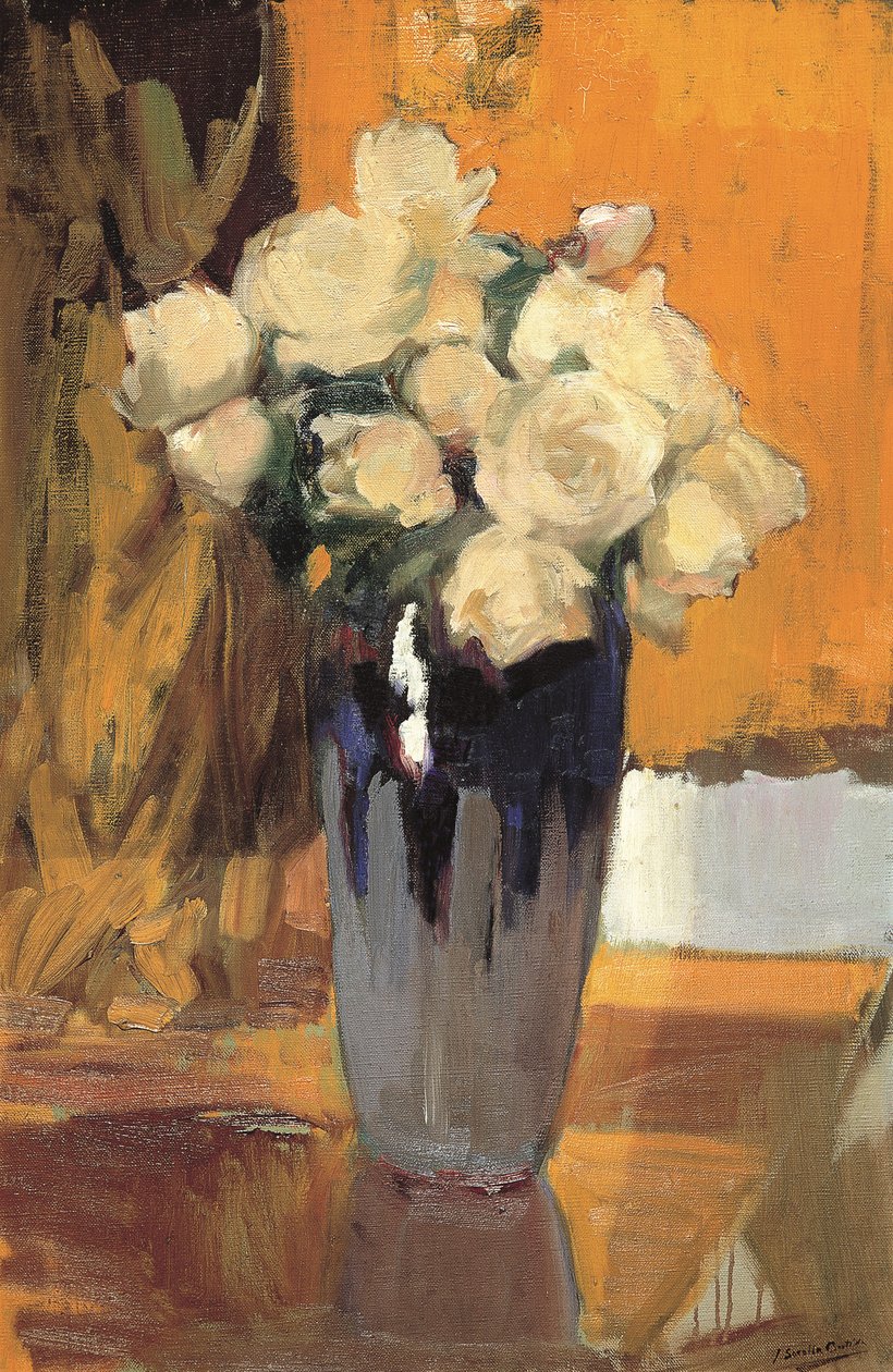 Hvite roser fra hjemmehagen min, 1920. av Joaquín Sorolla