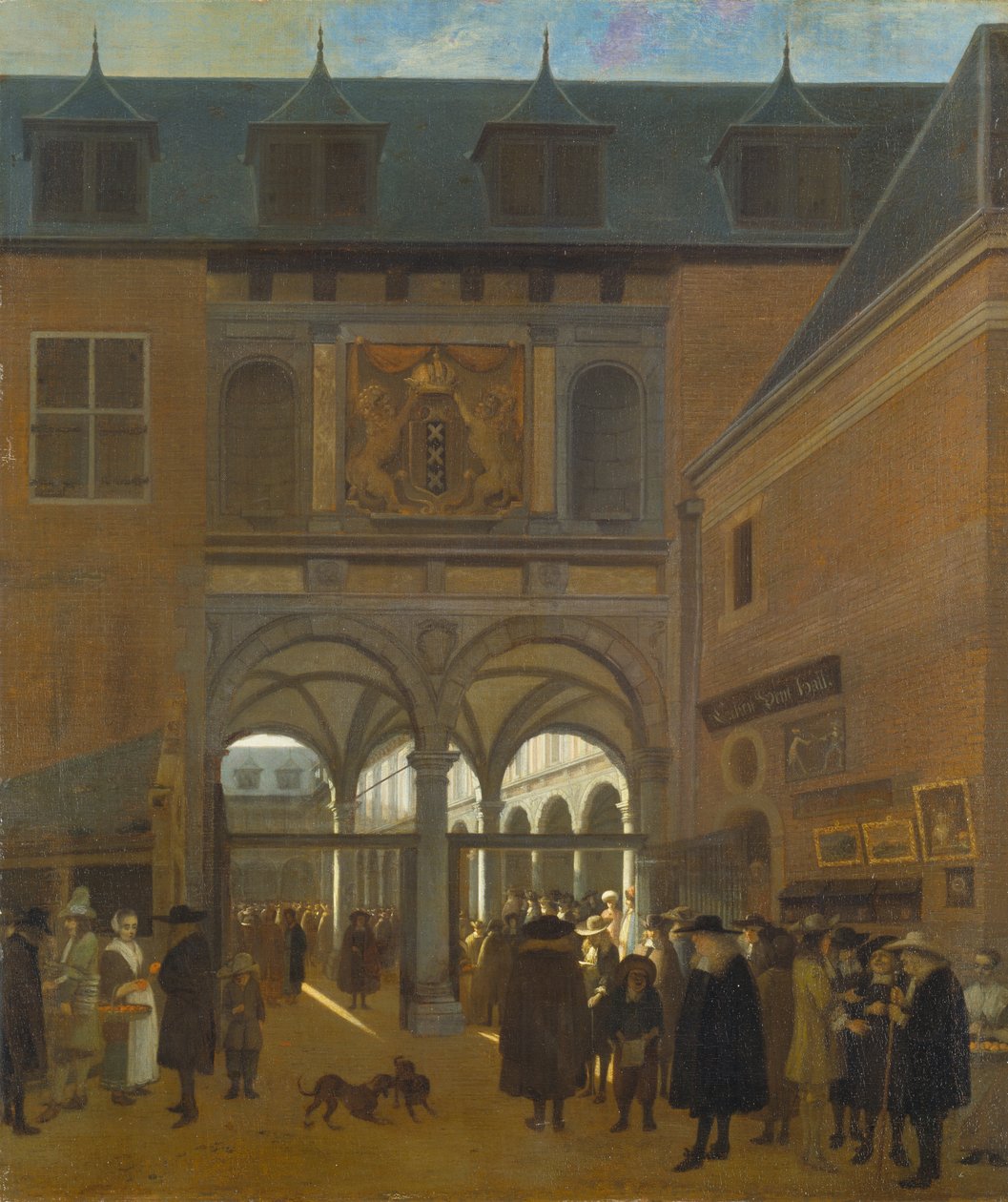 Børsen i Amsterdam, ca. 1675-80 (olje på lerret) av Job Berckheyde