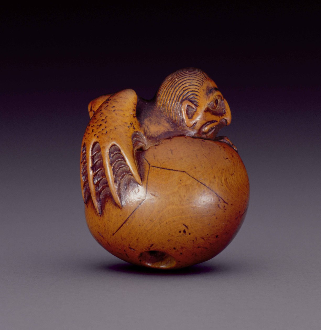 Netsuke på en dag c Chin g Tengu egg, ca. 1770–90 (Od) (Sae A Coarse 193830) av Jobun