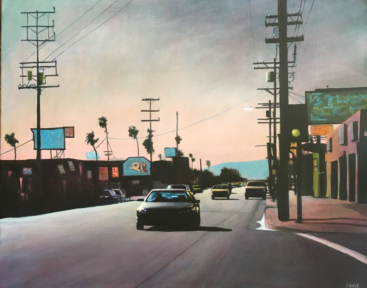 San Fernando Valley 11, ca. 2012 (akryl på panel) av Joby Hickey