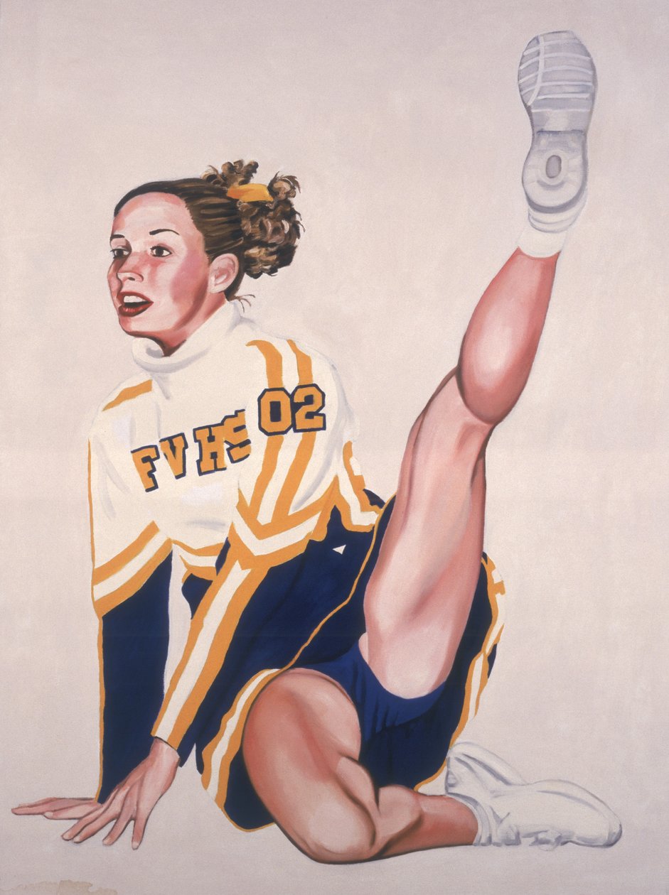 Floor Routine, 2002 (olje og akryl på lerret) av Joe Heaps Nelson