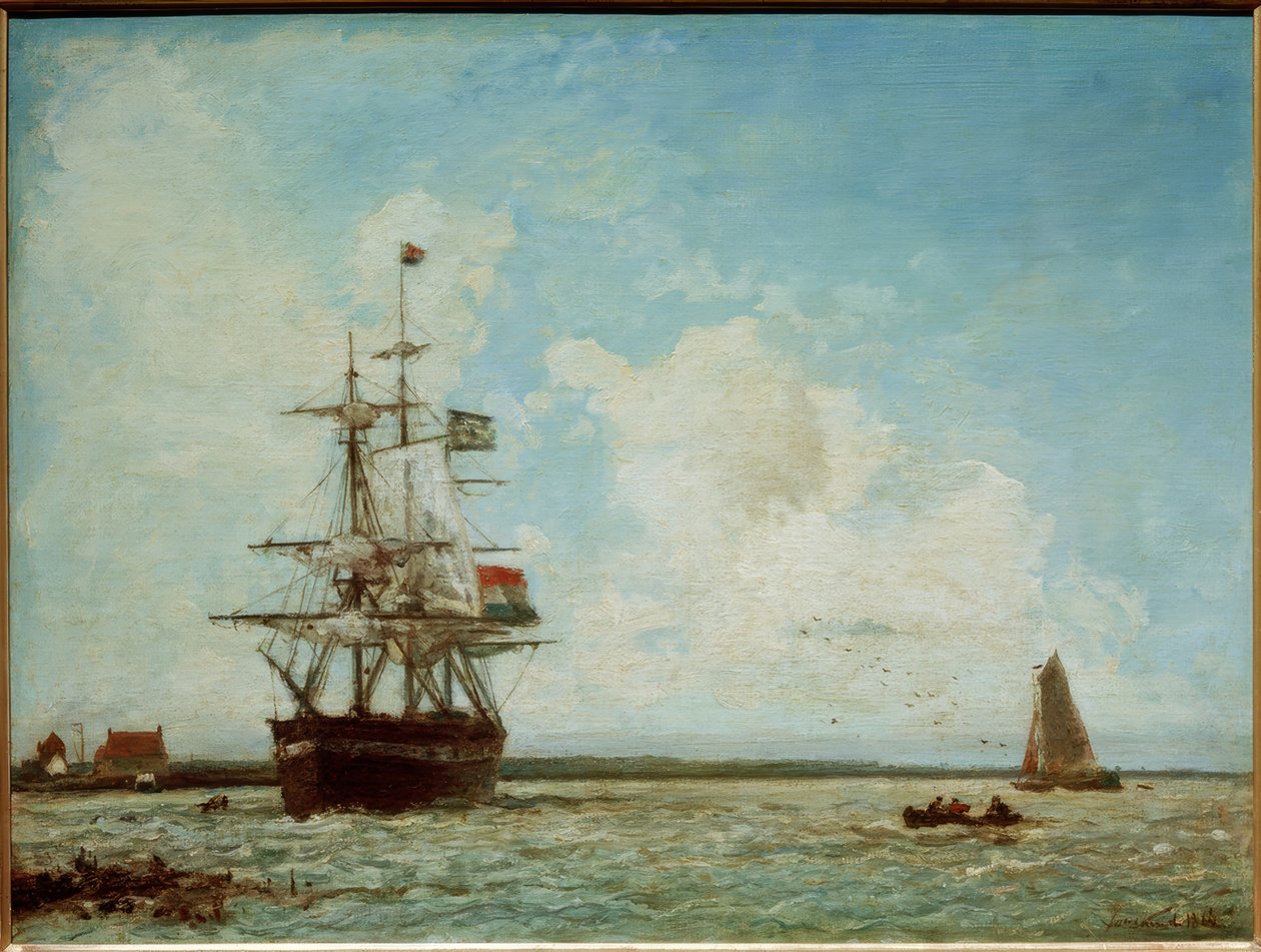 Den store kanalen i Dordrecht av Johan Barthold Jongkind